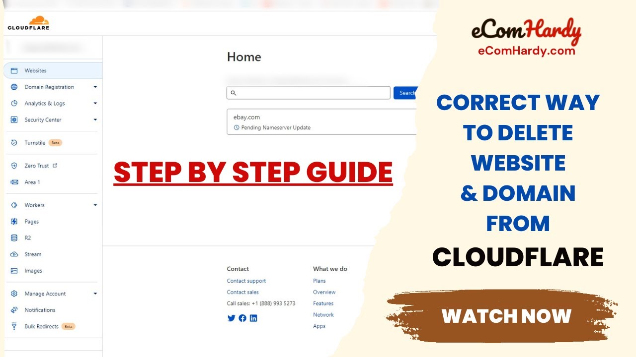 Правильный способ удаления вашего сайта из Cloudflare