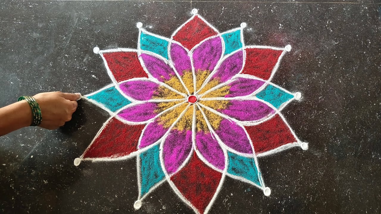 3×2 easy rangoli