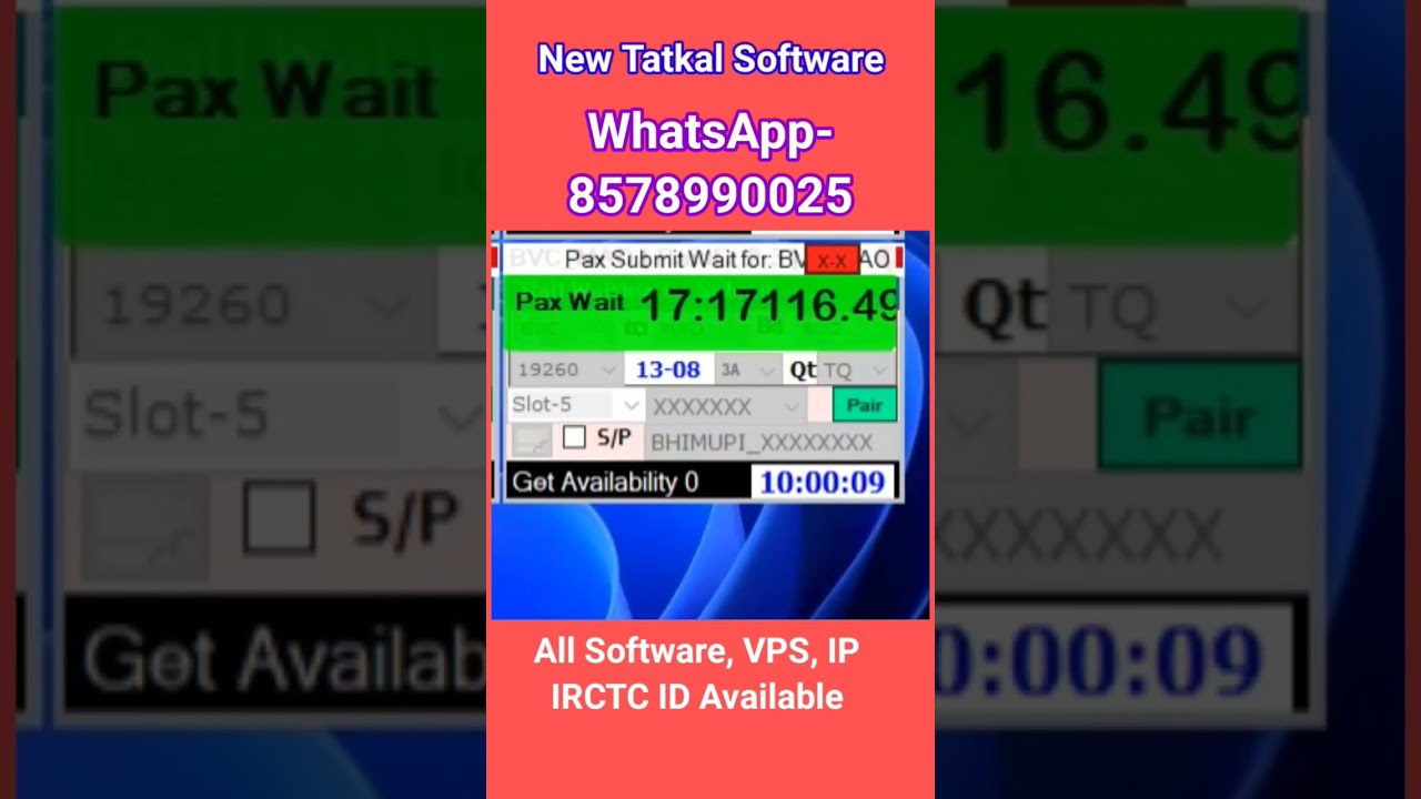 New Tatkal Software Update | Live Booking Results | Fast PNR Generate 100% Booking #TatkalSoftware