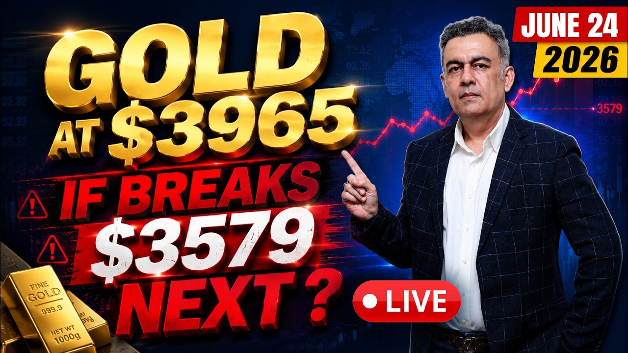 🔴 Gold $3,965 Floor Breaks! The $3,579 Drop Has Begun ? | XAUUSD Live Analysis 24th June 2026