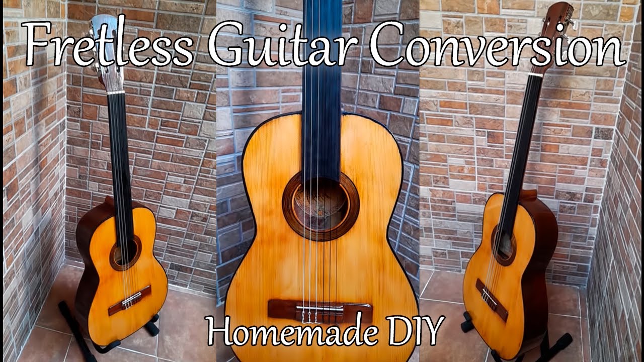 FRETLESS GUITAR - Homemade DIY guitar conversion