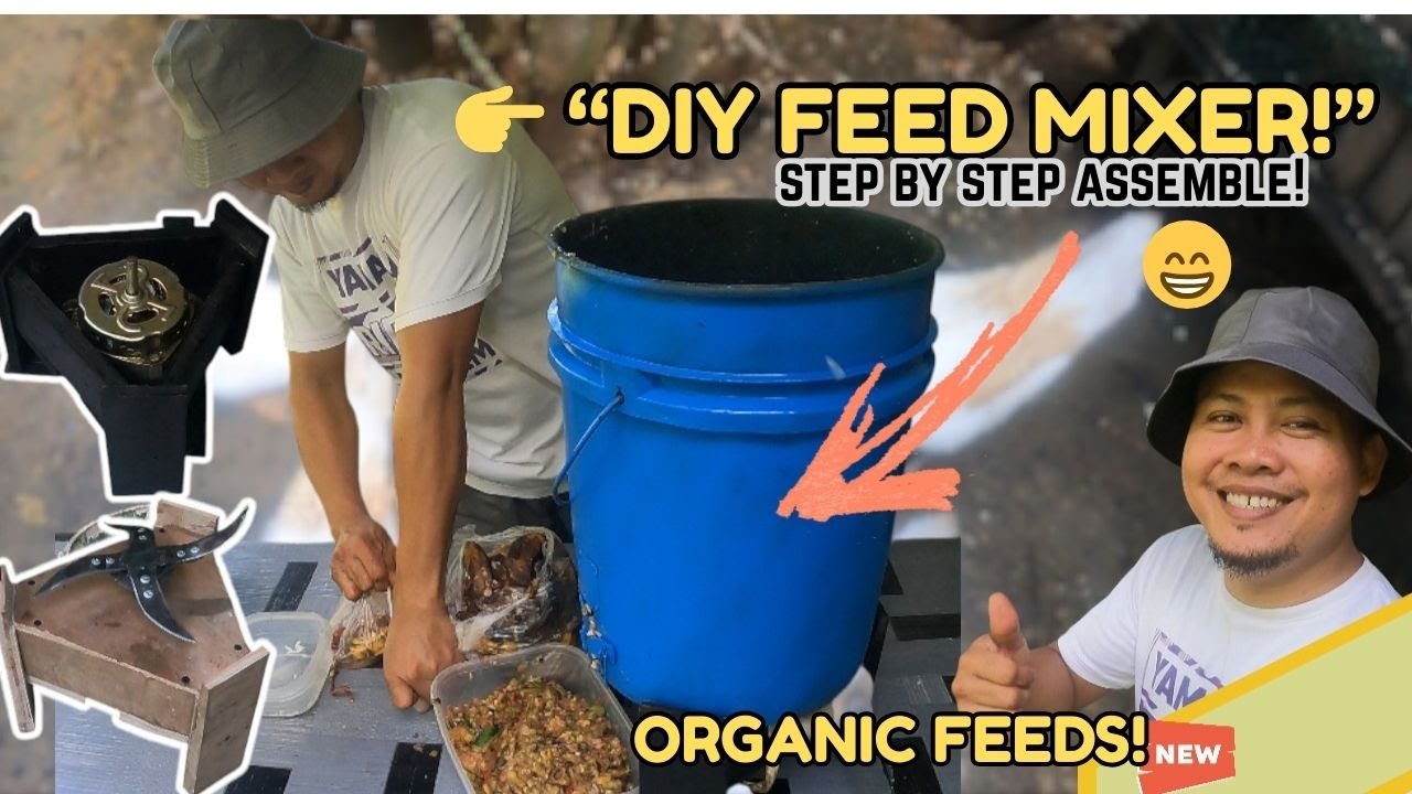 DIY Feed Mixer Machine | Gawa sa Lumang Wash Motor at Balde | Backyard Farming