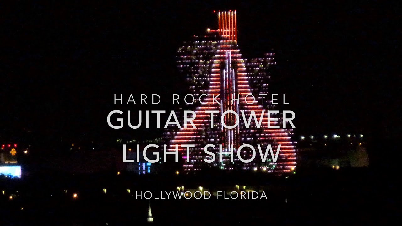 Seminole Hard Rock Hotel Hollywood Guitar Hotel Incredible Light Show