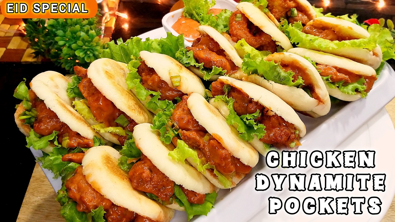 Eid Special Chicken Dynamite Pockets | Homemade Pocket Bread Recipe