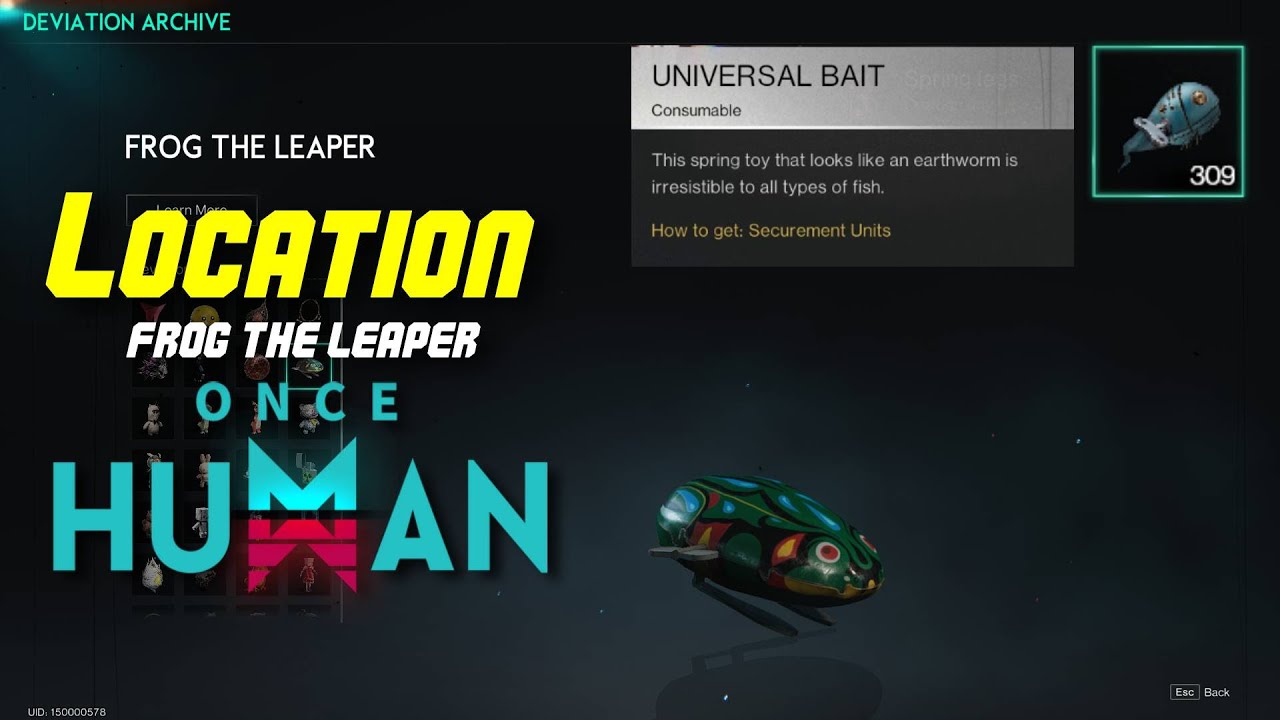 Once Human - Frog The Leaper (HOW TO GET UNLIMITED BAIT)