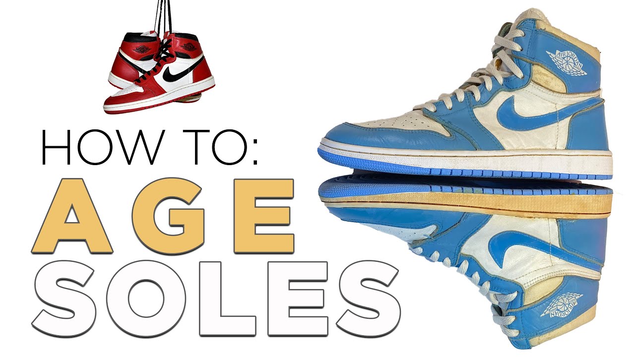 Jordan 1 Soles: How to Age Soles (yellowing) for the 1985 Vintage Look