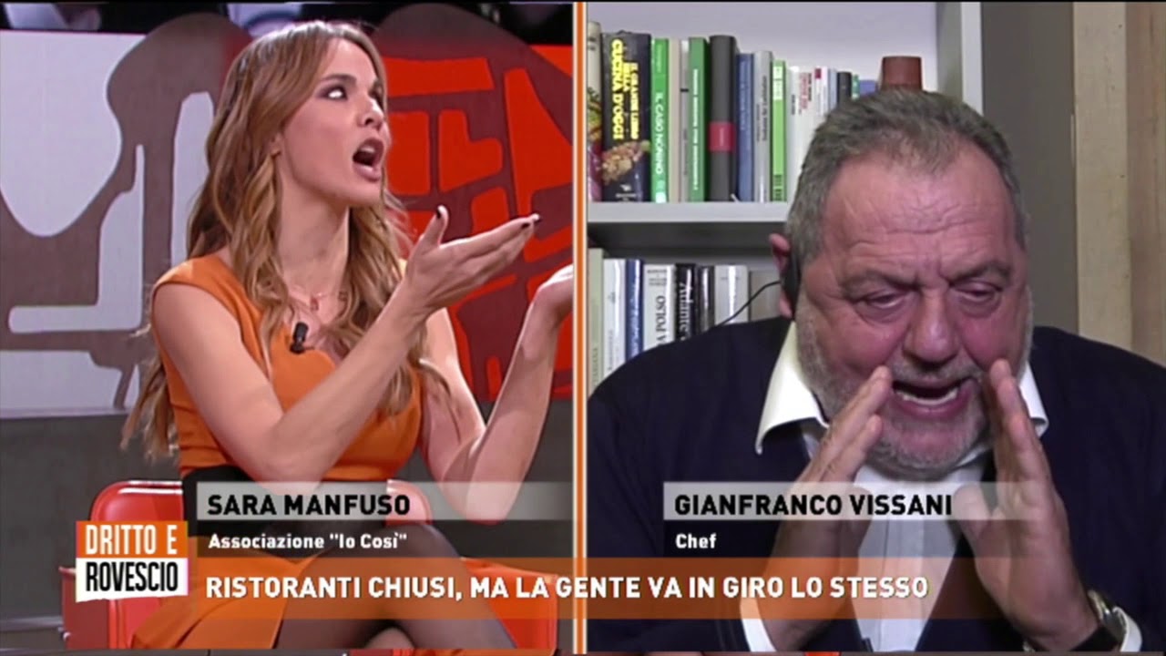 Sara Manfuso scontro con Gianfranco Vissani a Dritto e Rovescio