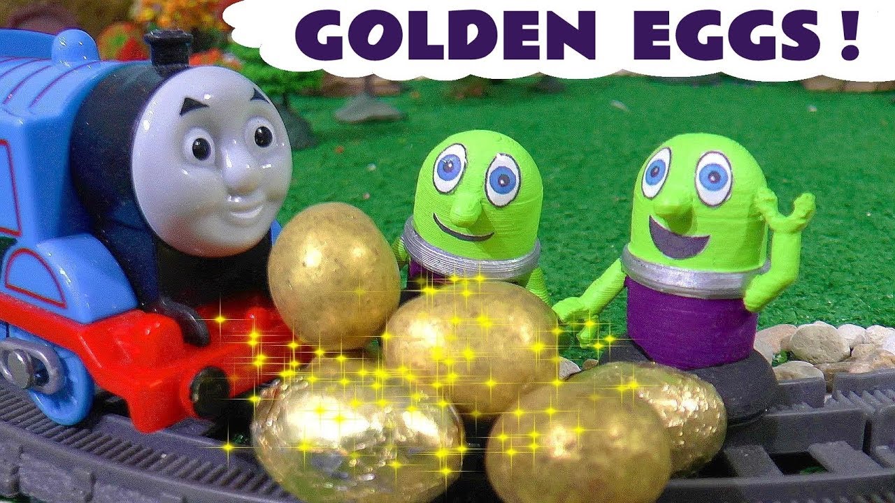 Funny Funlings Golden Egg Story With Thomas and Friends Toy Trains
