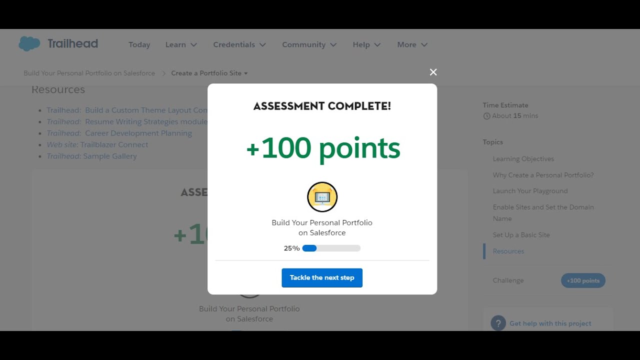 Create a Portfolio Site | Build Your Personal Portfolio on Salesforce - Trailhead