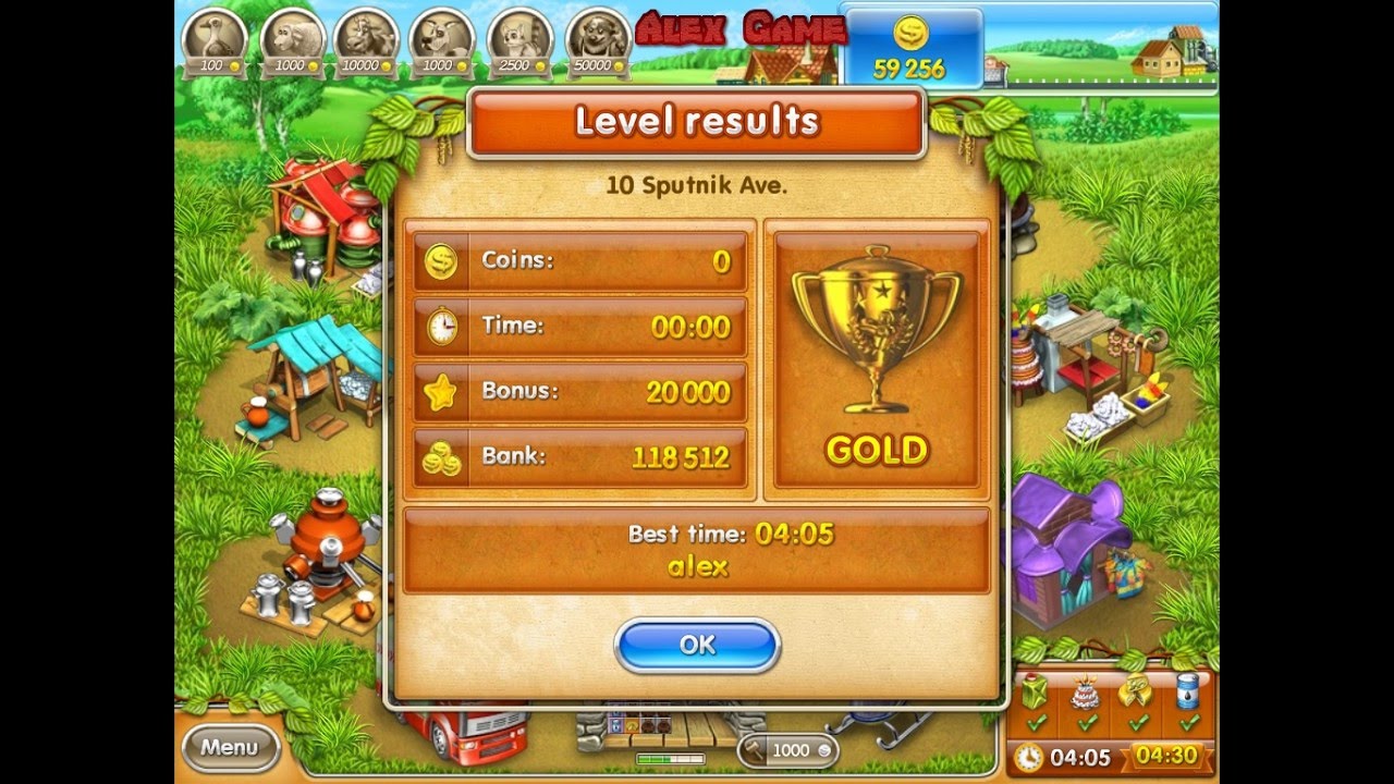 Farm Frenzy 3 Russian Roulette (10 Sputnik Ave) GOLD Веселая ферма 3 Русская Рулетка Спутниковая 10