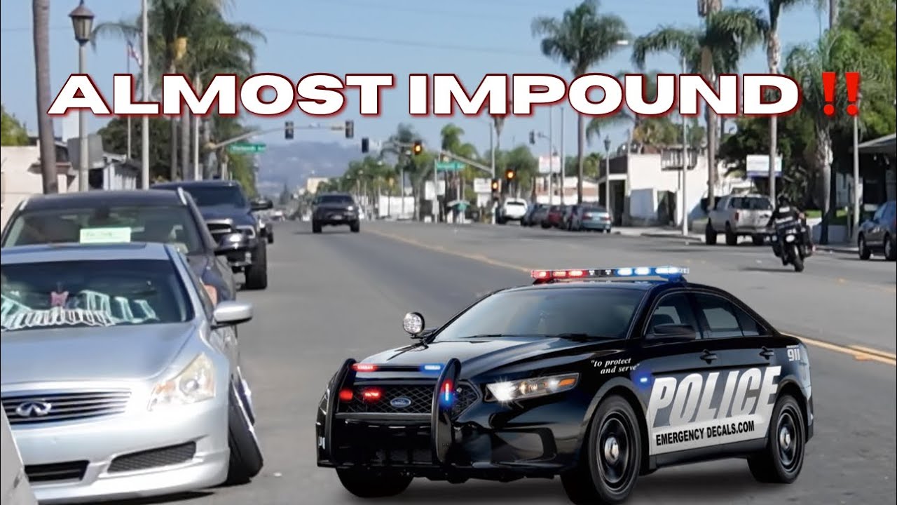 AINTLOW: COP THREATENS TO IMPOUND OUR CARS‼️