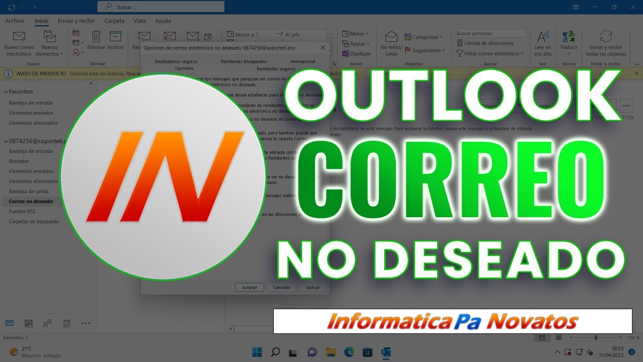 Microsoft Outlook - Habilitar y configurar filtro anti SPAM