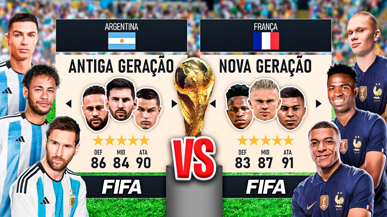 MESSI, CR7 e NEYMAR 🆚 HAALAND, MBAPPÉ e VINI JR na COPA do MUNDO 🏆