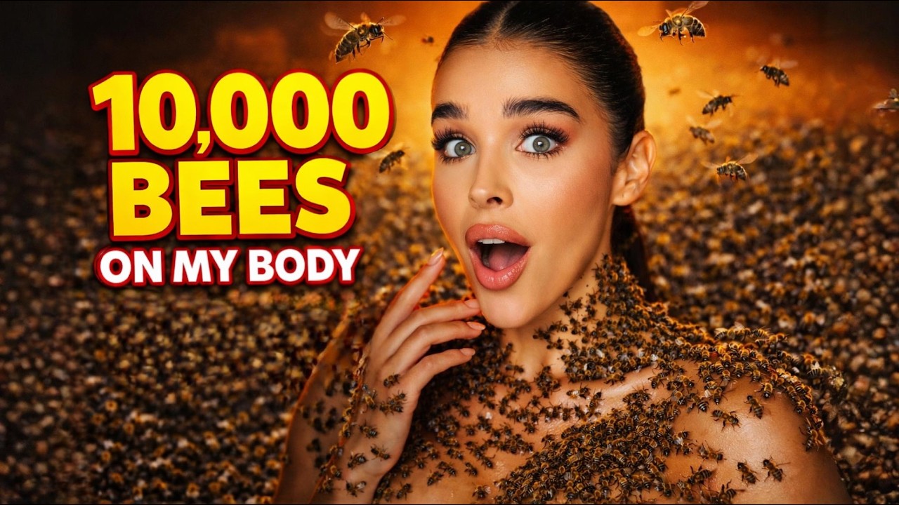 I HAD OVER 10,000 BEES ON MY BODY! (INSANE)