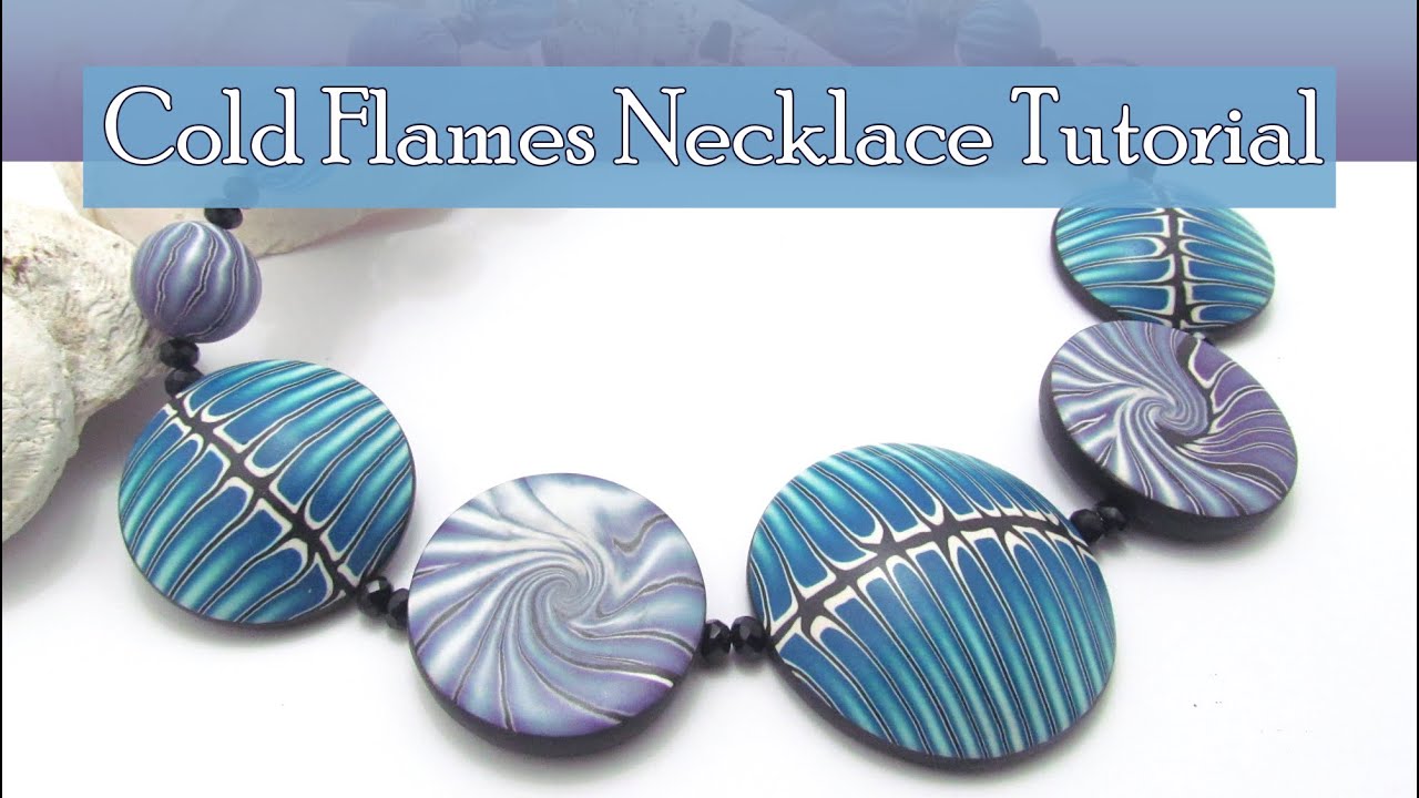 Striped Flame Cane with Polymer Clay - Lentil Beads, Hollow Beads and More