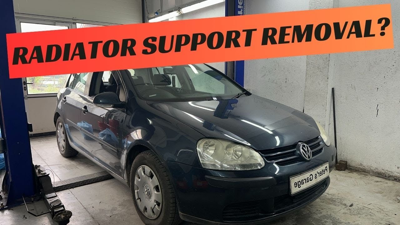 VW Golf 5 Radiator support removal and replacement