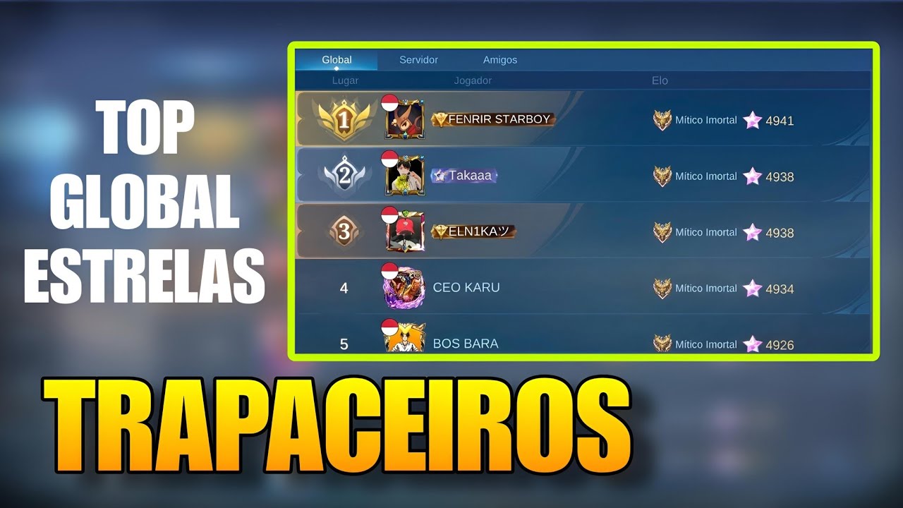 DENÚNCIA!!! A VERDADE SOBRE O TOP GLOBAL 5 MIL ESTRELAS | Mobile Legends