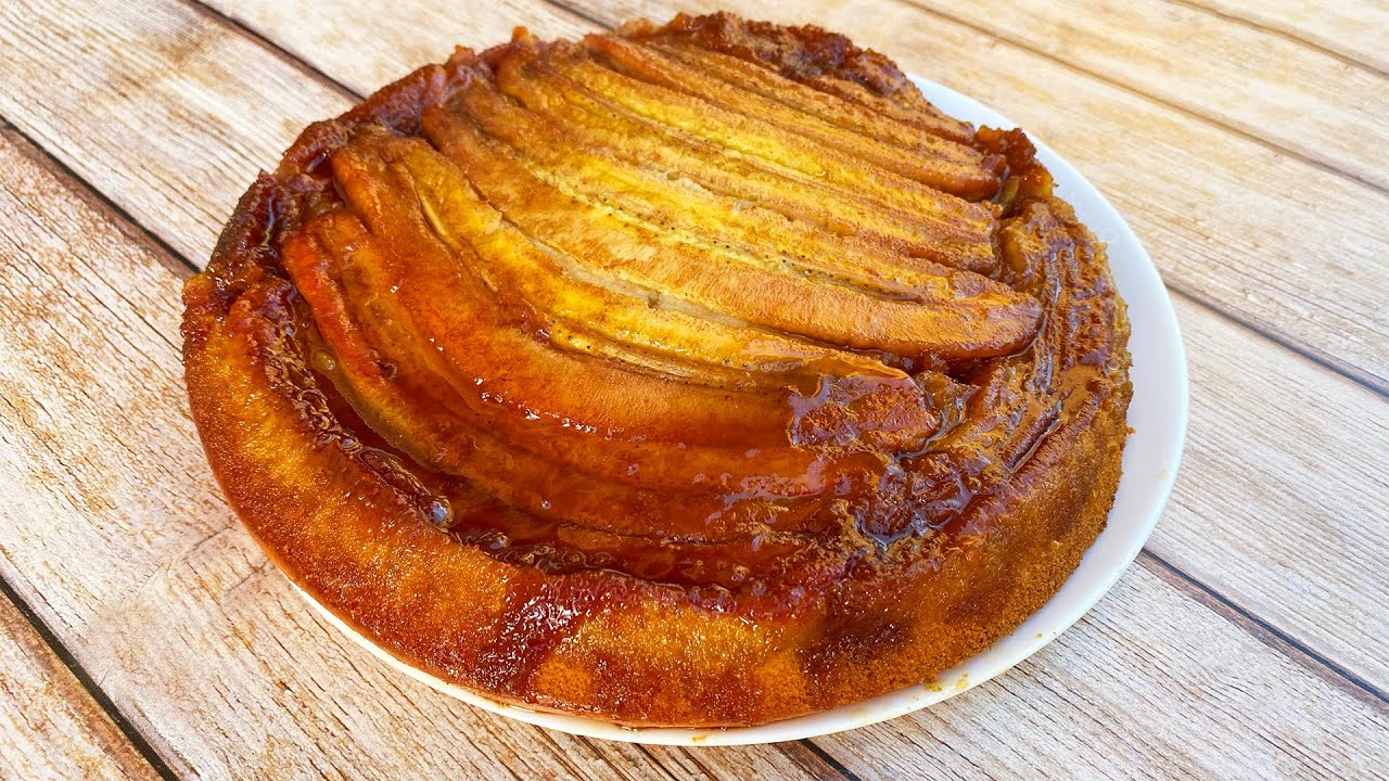 Gâteau renversé bananes et caramel