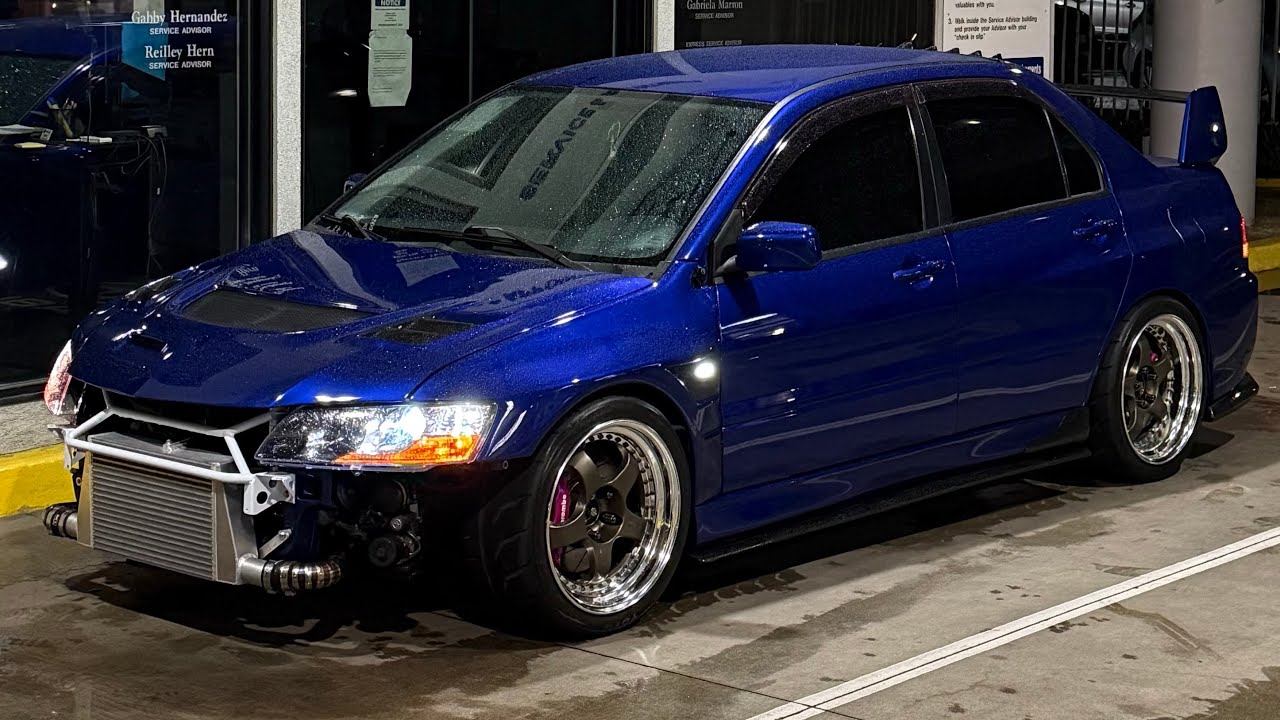 EVO 9 PAINTED CARBON AND NEW WHEELS 