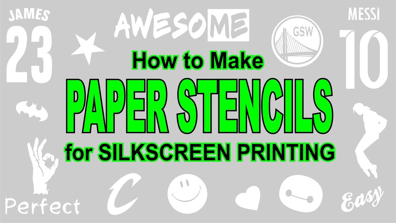 How to Make PAPER STENCILS - Screen Printing