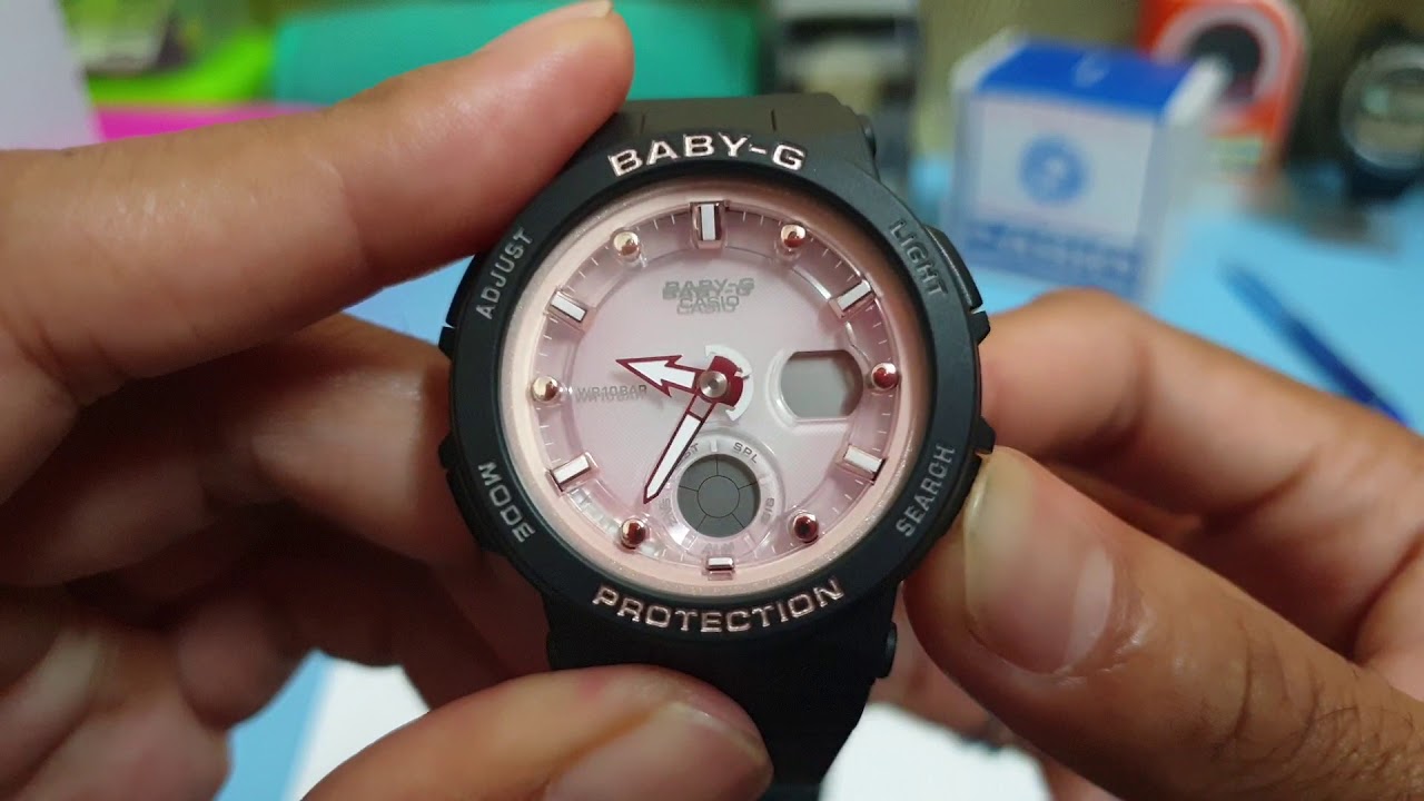 CARA SET MASA CASIO BABY-G MODEL BGA-250-1A3 | TIME SETTING