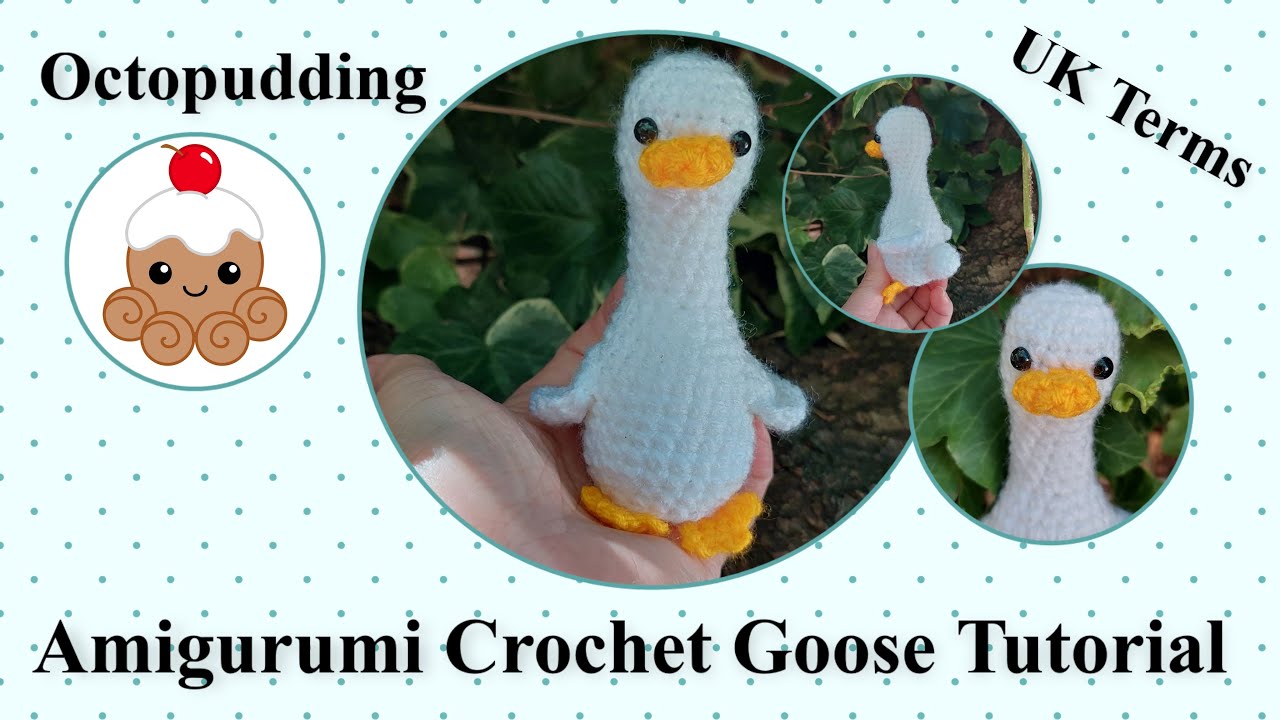 #Crochet #Tutorial for an #Amigurumi #Goose in UK Terms
