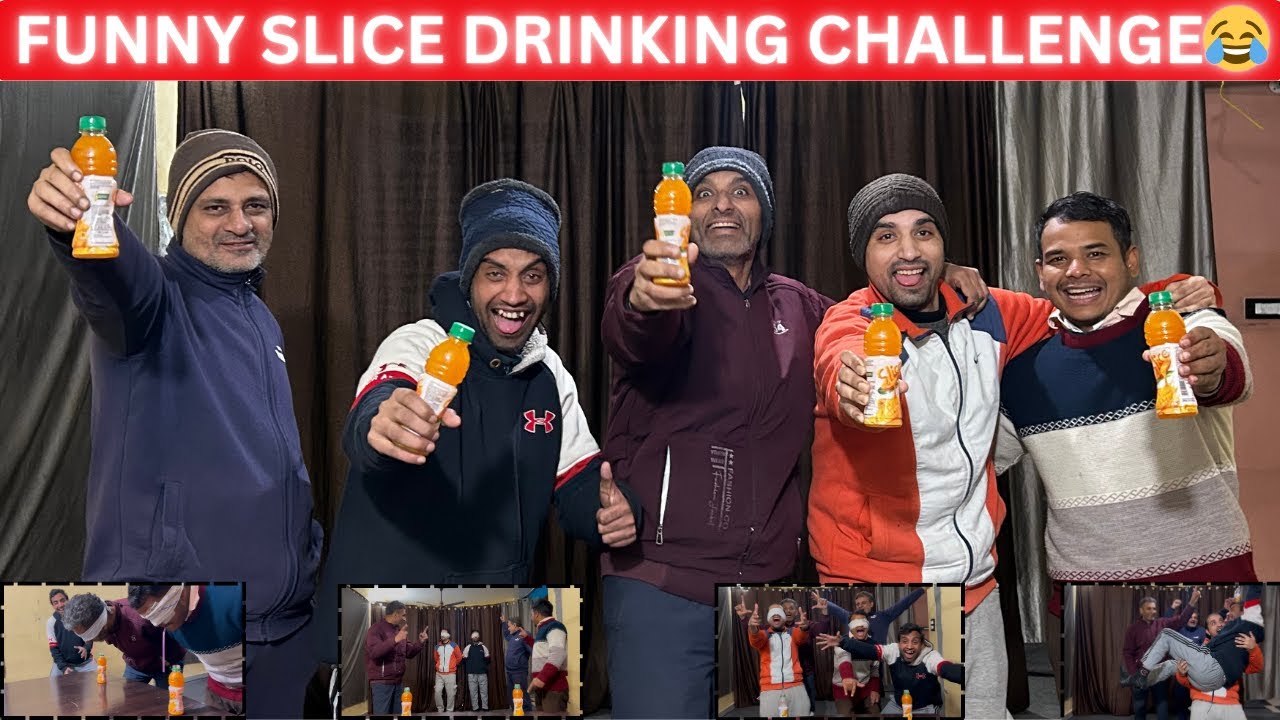 Funny Blindfold Slice Drinking Challenge😂🥤| Try Not To Laugh | Sapnagauri Vlogs