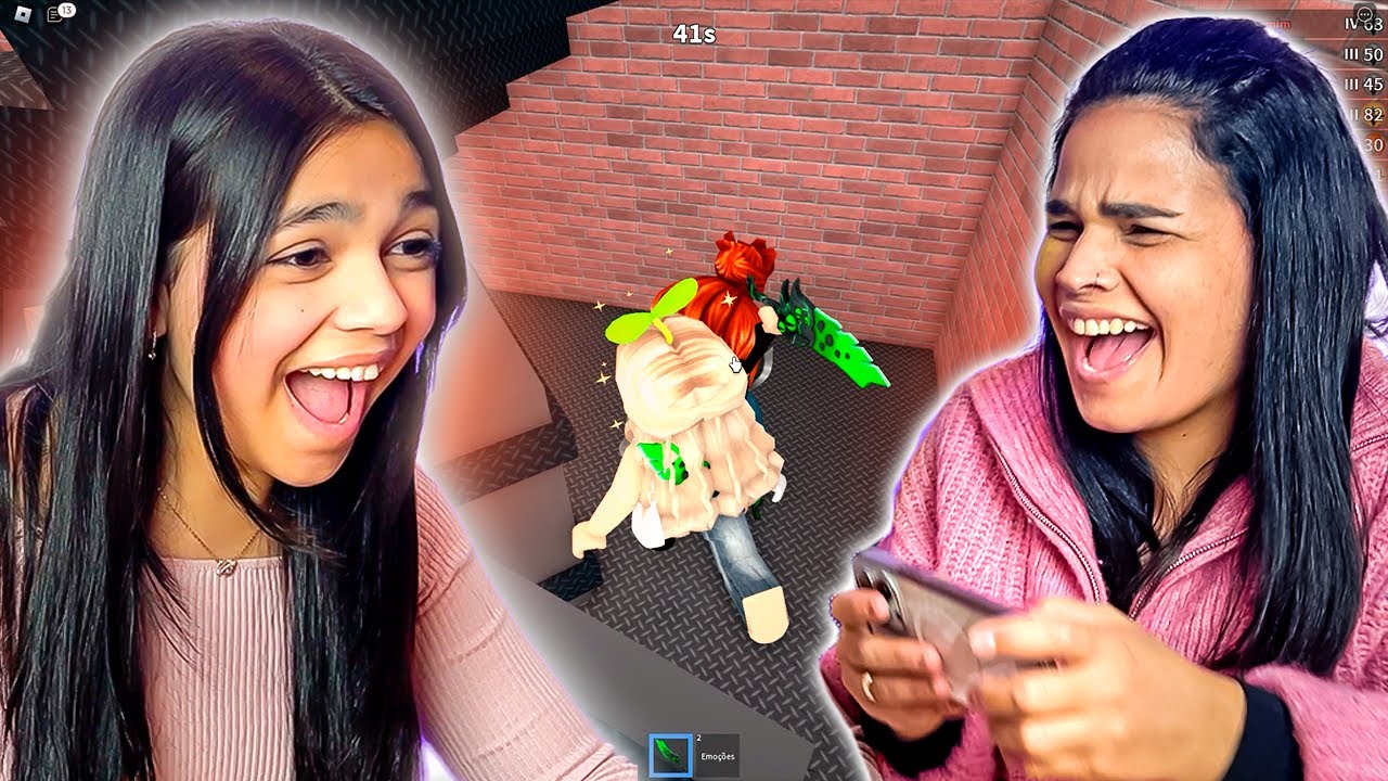 MINHA MÃE JOGANDO MURDER! (Roblox Murder Mystery 2)