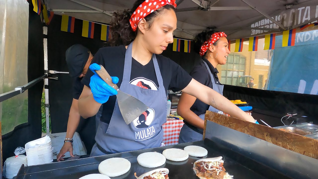 Colombian Street Food in London. Filled Arepas and Lots of Cheese
