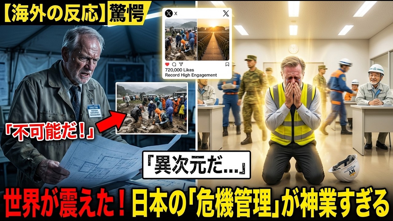 【海外の反応】「危機が発生したとき：なぜ日本は常に備えているのか？」