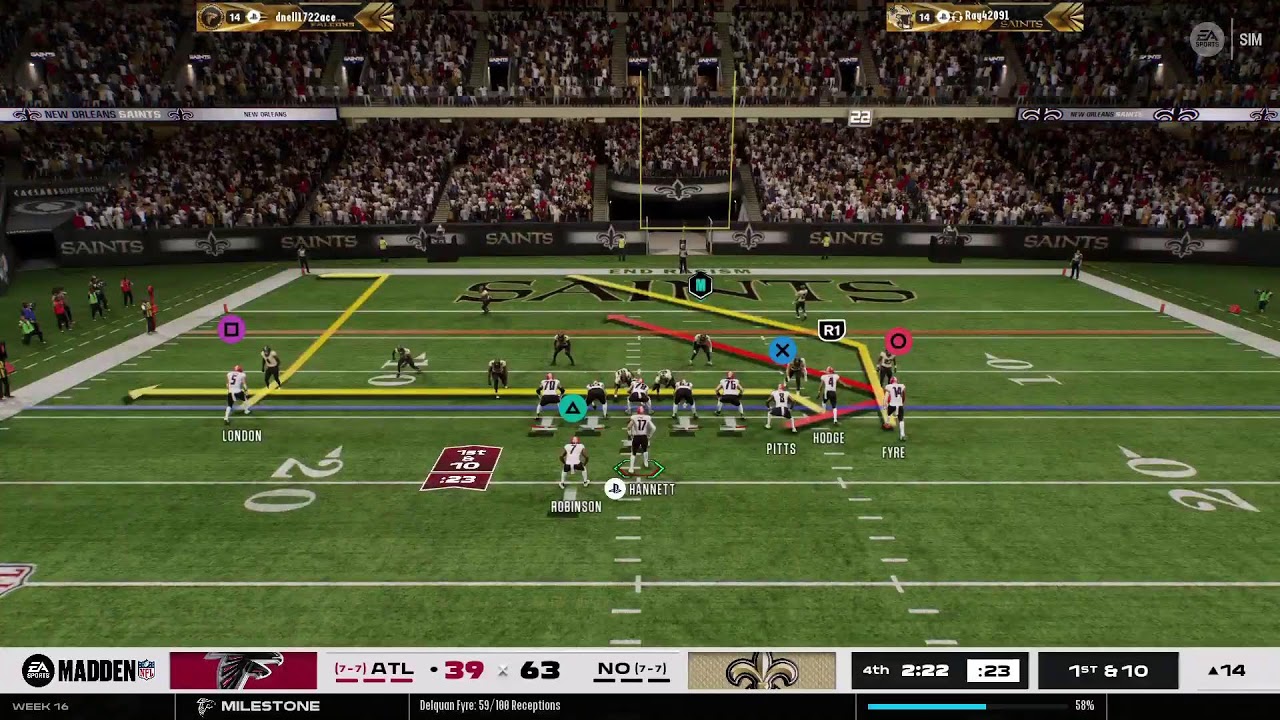 GFL 26 season 2 ATL- NO (7-7) (wk16)