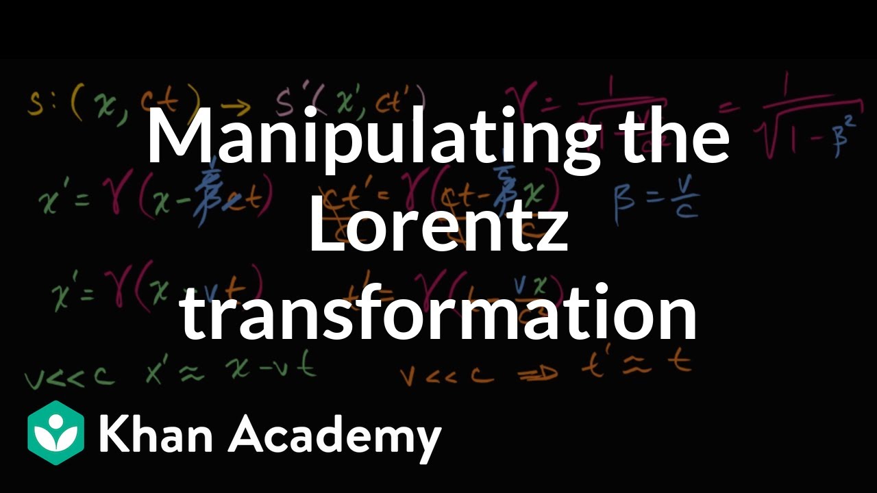 Algebraically manipulating Lorentz transformation | Physics | Khan Academy
