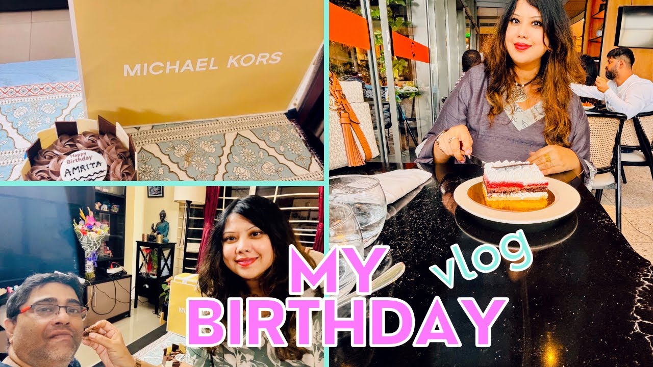 Best Birthday Gift!  🎁 Michael Kors Bag Unboxing ✨ | Lunch at Hyatt Bengaluru | জন্মদিনের সেরা উপহার