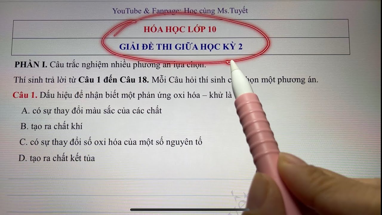 Hóa 10. Giải đề thi giữa kỳ 2 - Form mới 2025