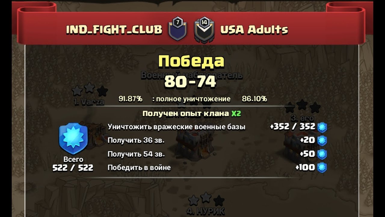 CoCPotluck дуэль INDEPENDENCE vs USA Adults