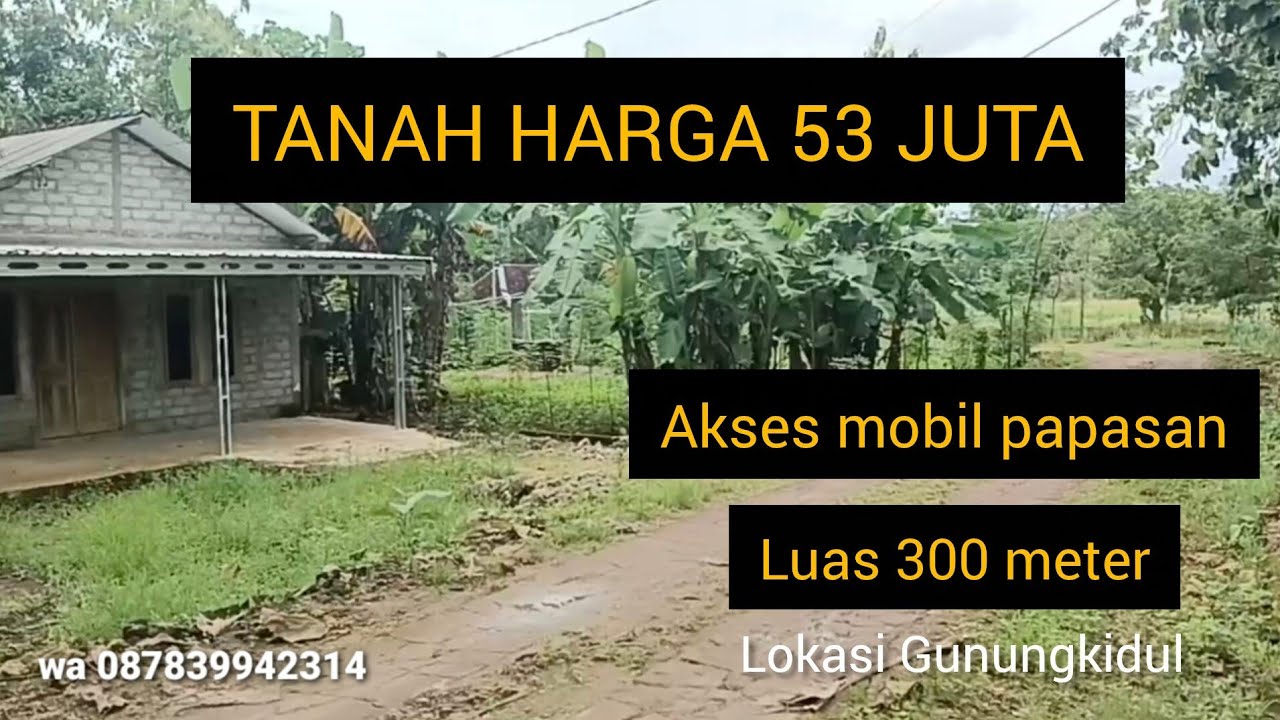 TANAH HARGA 53 JUTA  AKSES JALAN MOBIL PAPASAN
