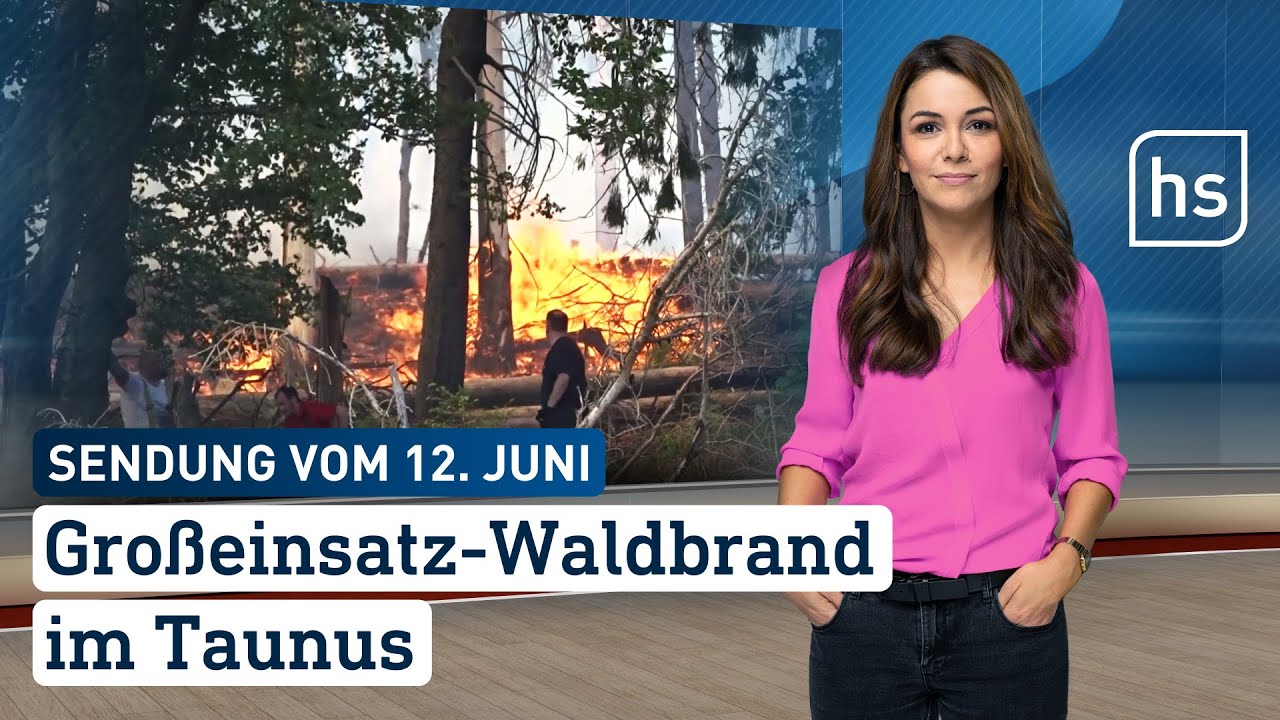 Großeinsatz-Waldbrand im Taunus | hessenschau vom 12.06.2023