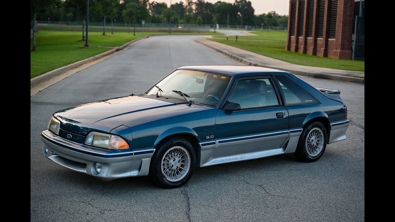 1987 Ford Mustang GT Blue over silver - 5.0L V8 5-speed! ALL Original! For Sale!