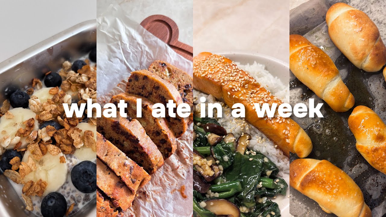 what I ate in a week ✨ | first time making salt bread 🥐, baking again 🍞