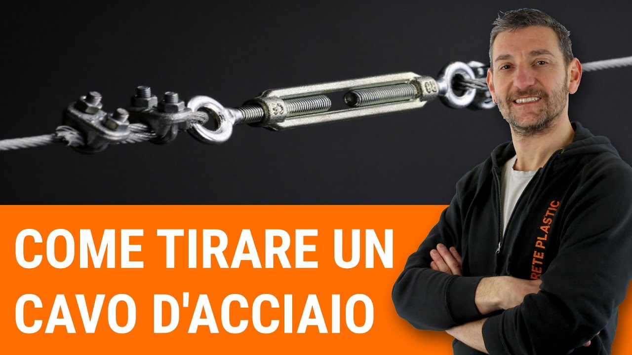 Come tirare un cavo d'acciaio in una recinzione con tenditori e morsetti
