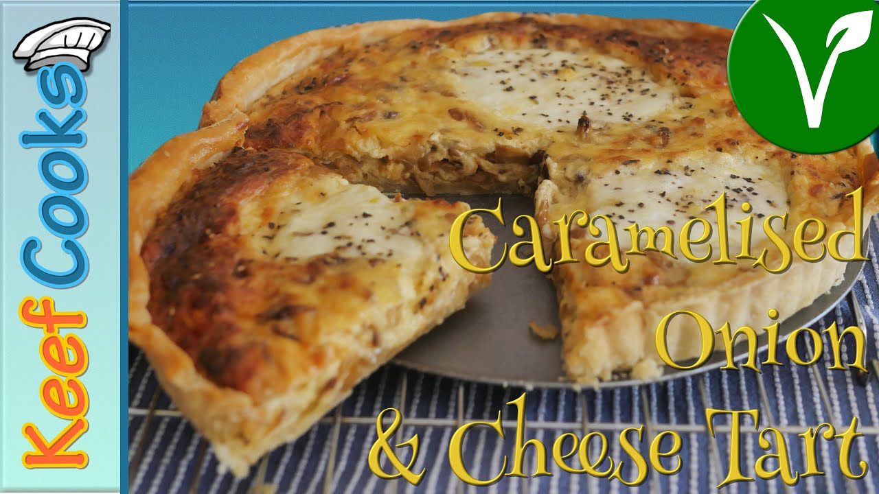 Caramelized Onion and Cheese Tart | Vegetarian Cheese and Onion Flan