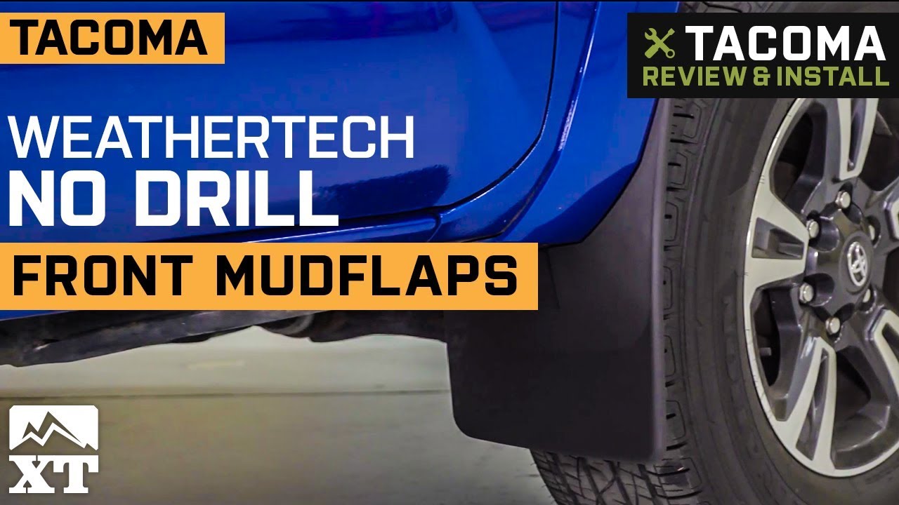 Tacoma Weathertech Black No Drill Front MudFlaps (2016-2019) Review & Install