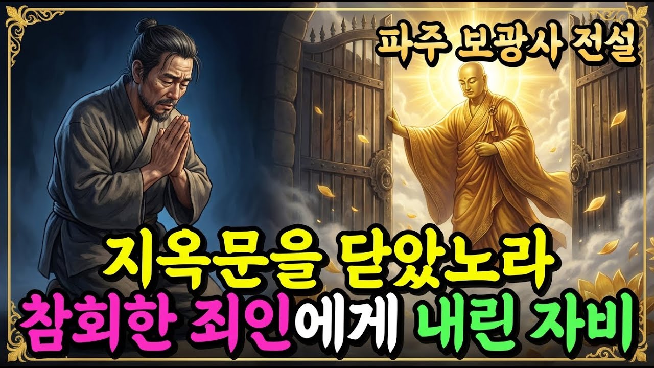 [불교이야기] 지옥문을 닫아버린 지장보살, 죄인은 왜 눈물을 흘렸을까?ㅣ파주 보광사 전설ㅣ자면서 듣는 불교이야기ㅣ불교소설