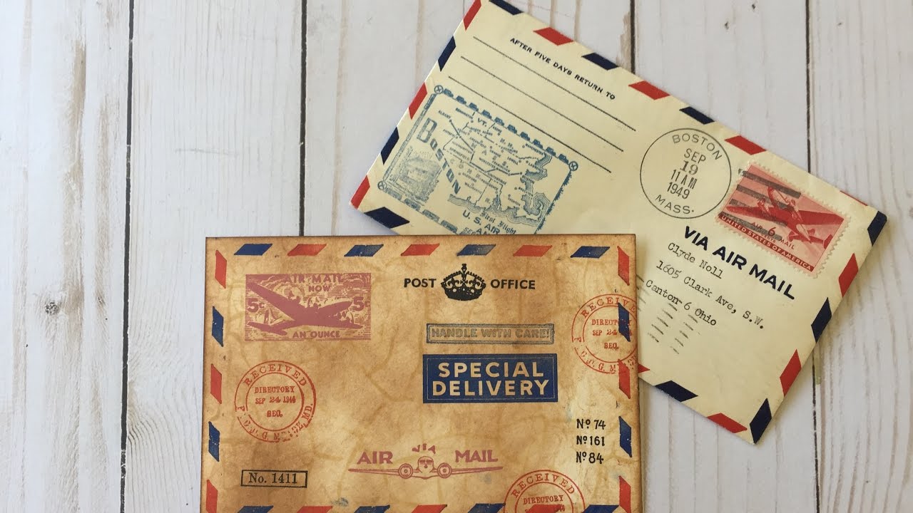 Tim Holtz Correspondence postcard - Week 4 Birthday Bash