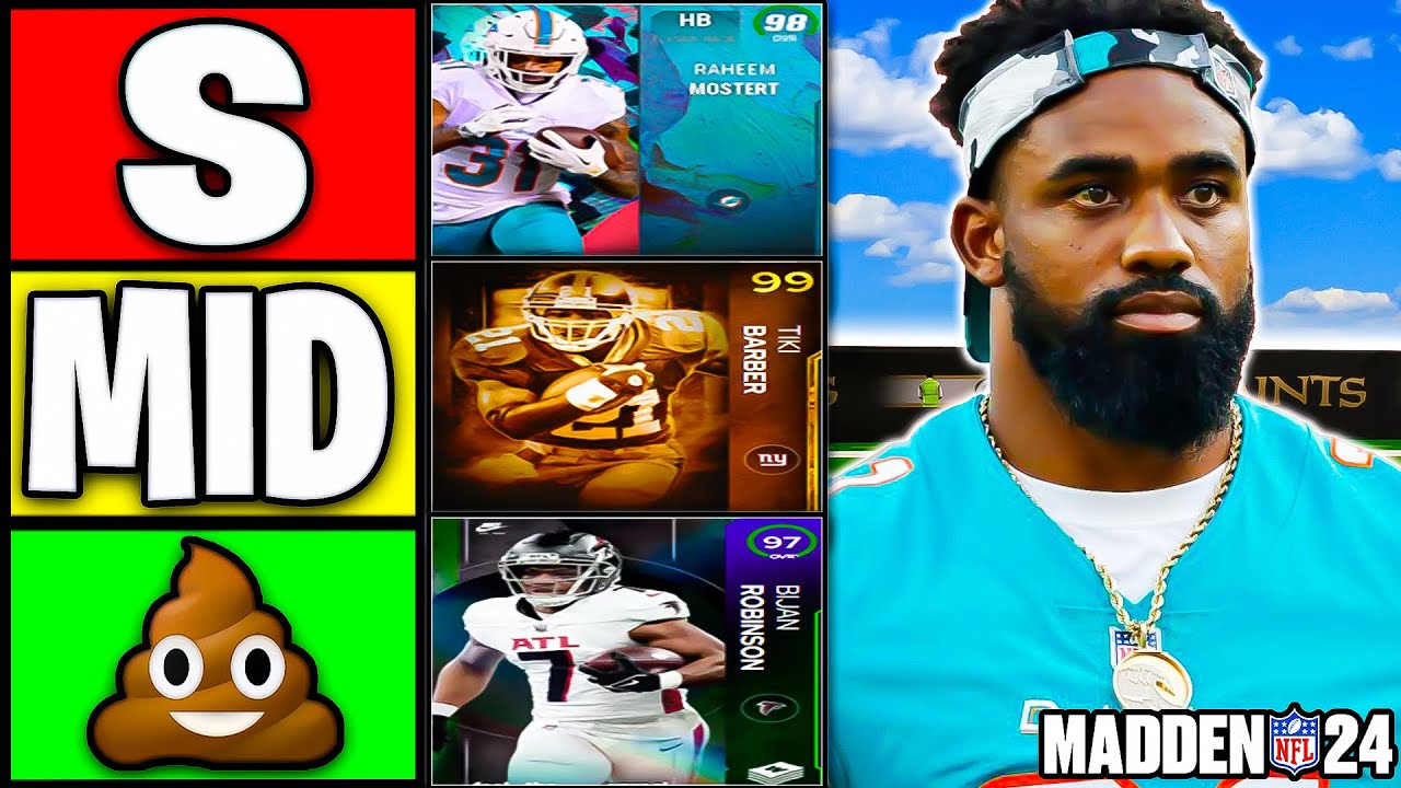 Ranking THE BEST RUNNING BACKS In Madden 24 Ultimate Team