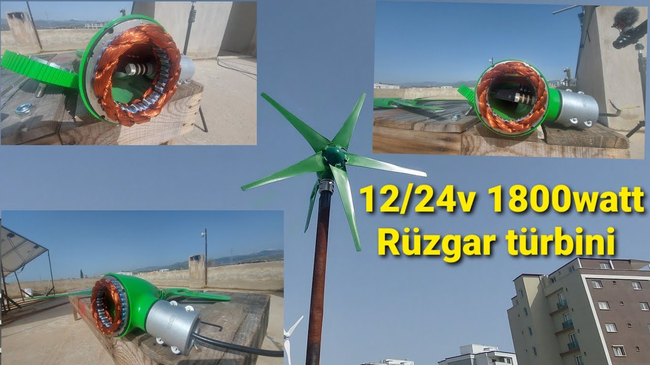 1800w 12/24v yatay rüzgar türbini inceleme ve kurulumu