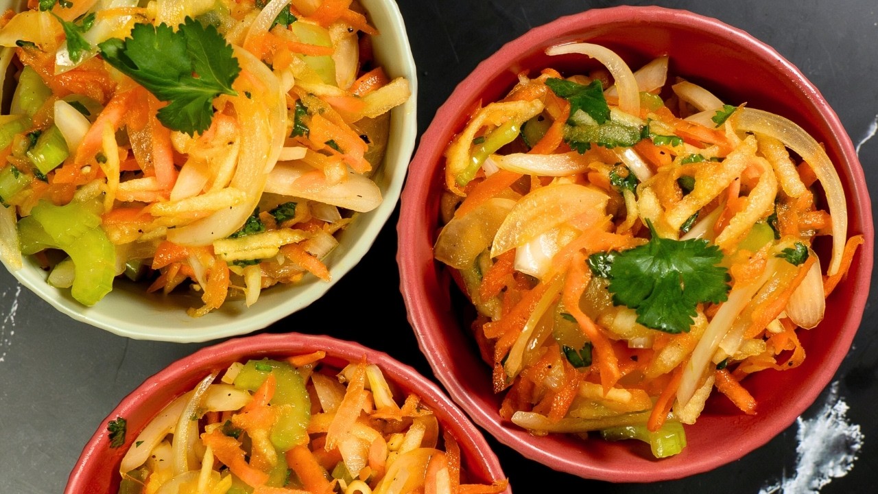 Make the PERFECT Carrot, Celery & Apple Slaw in 5 Minutes!