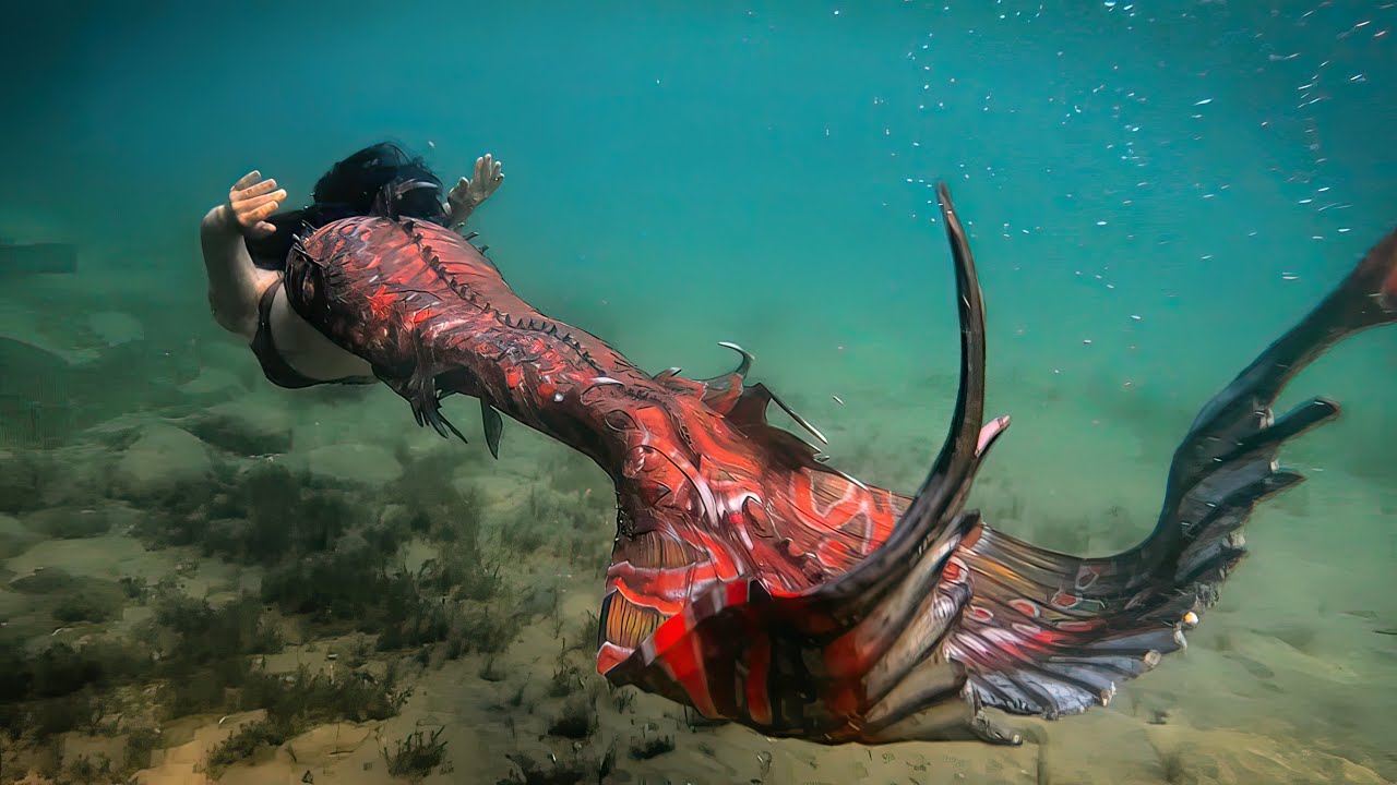 THE WILD MERMAID - following a wild red mermaid around the lake (Mermaid Krimzon)