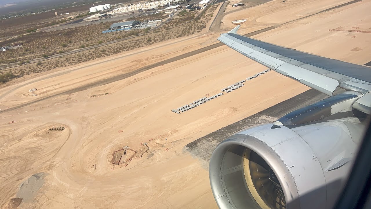 HIGH POWER Gusty Morning Tucson Takeoff | American Airlines Airbus A321-211 CFM56-5B3/P ~ KTUS/TUS