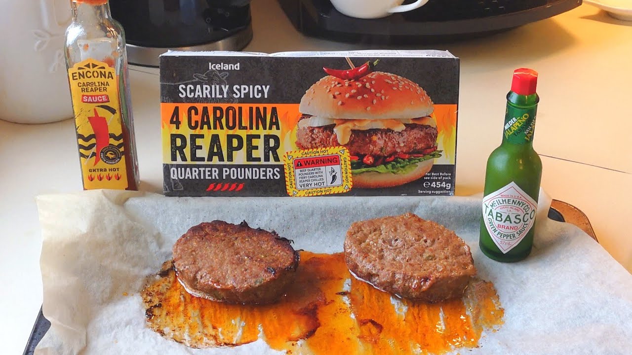 Scarily Spicy 4 CAROLINA REAPER Quarter Pounders | Iceland | Food Review